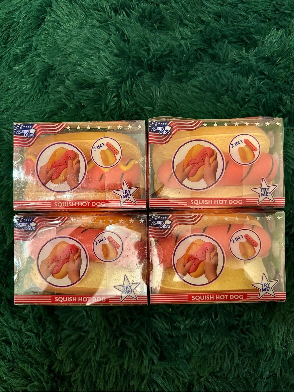 4 Set of Hotdogs Squeezy Toys | Viral Tiktok Toys